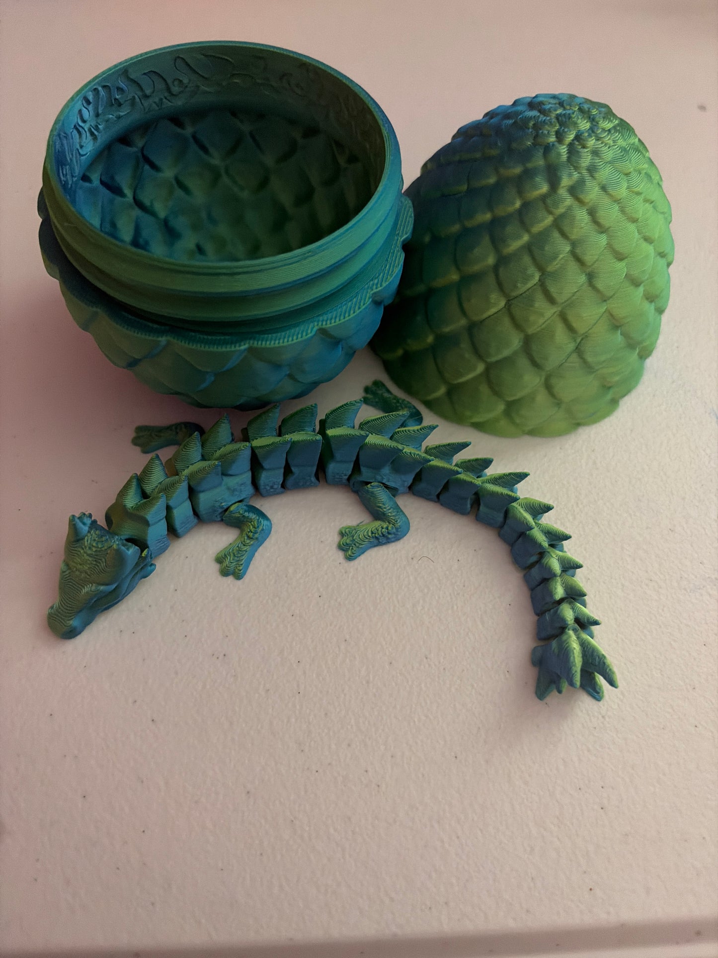 3d printed 11in dragon with egg