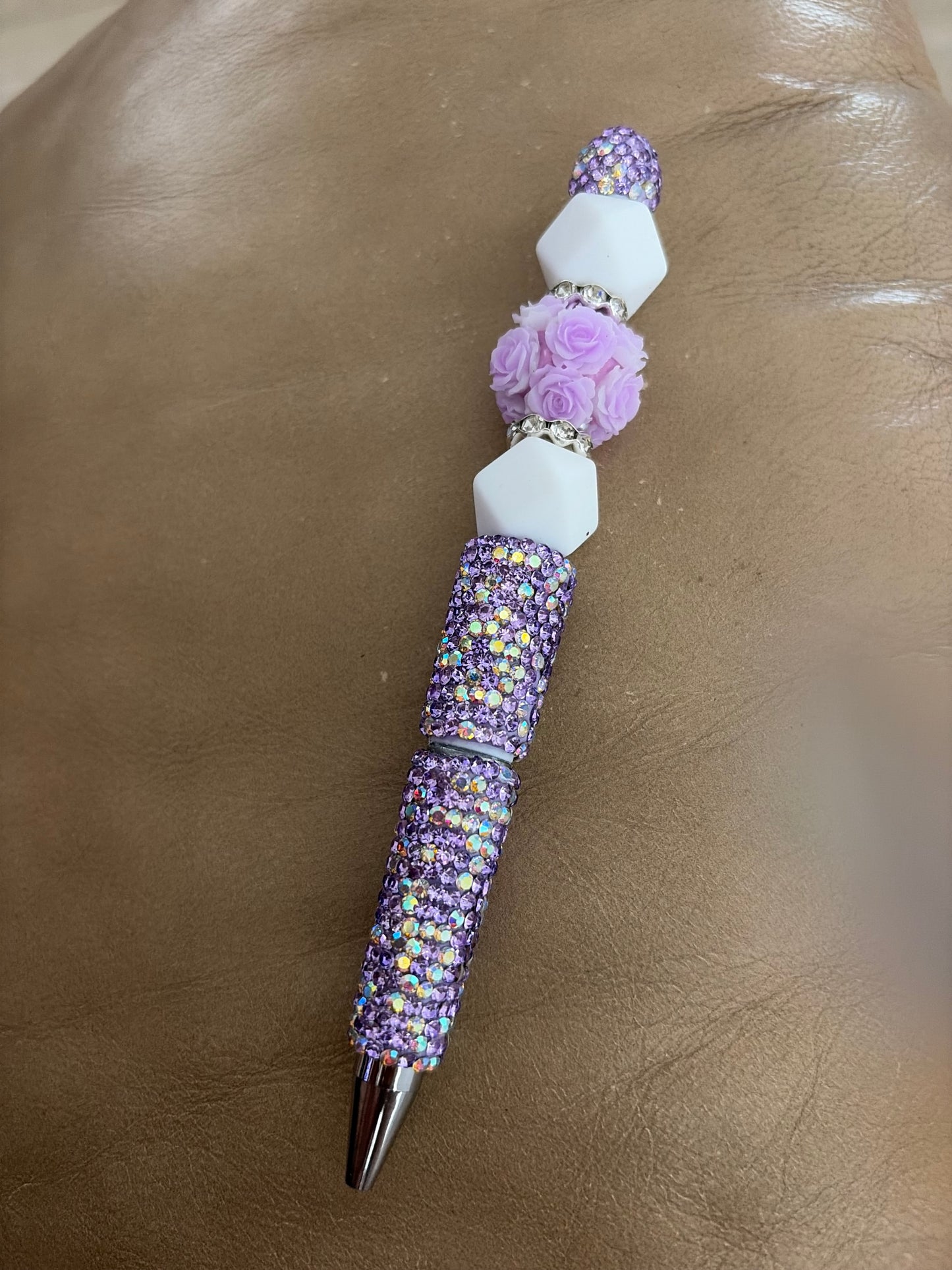 Purple rhinestone pen