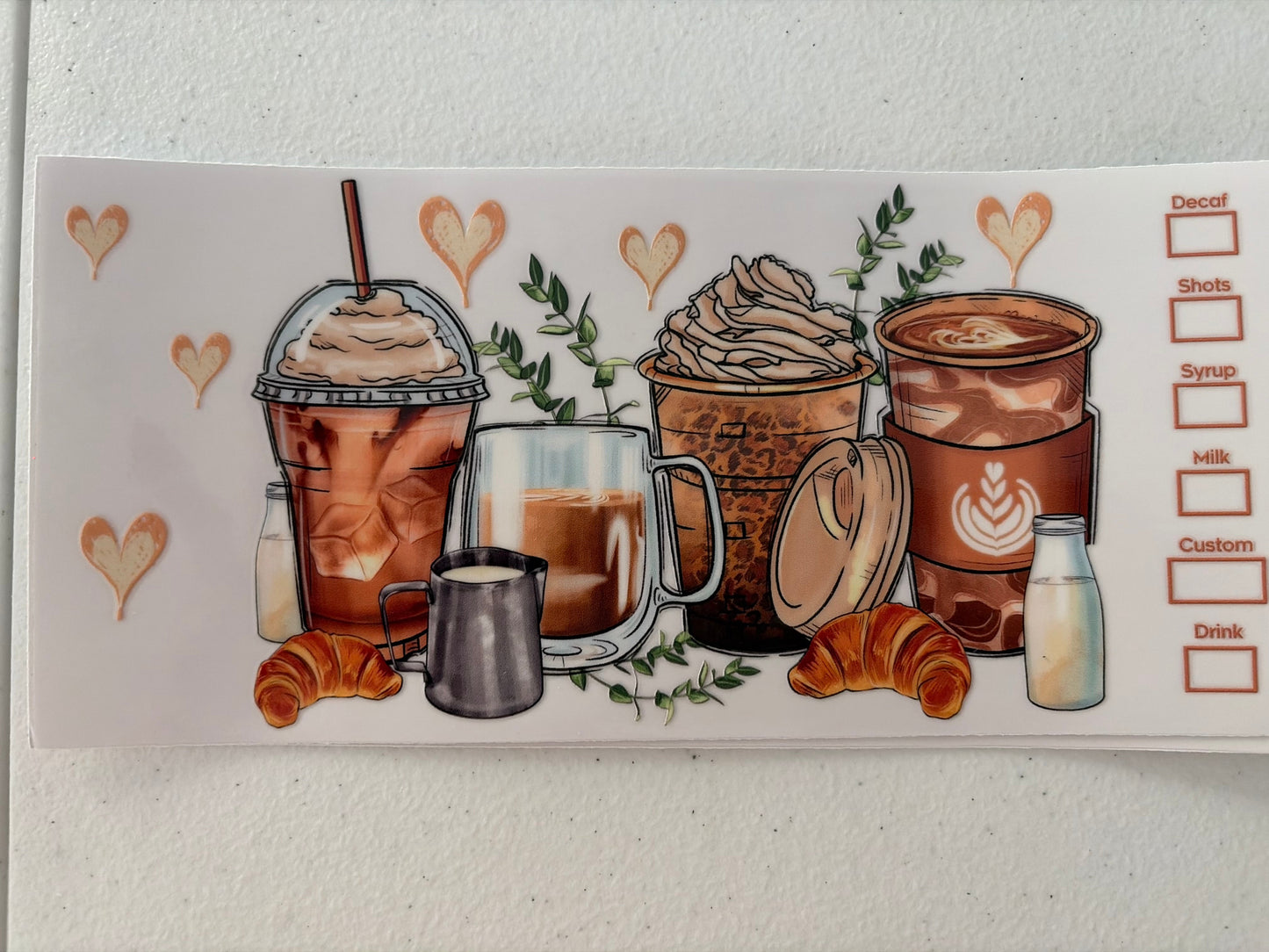 Coffee Latte, Frappe, and Iced Macchiato Wrap