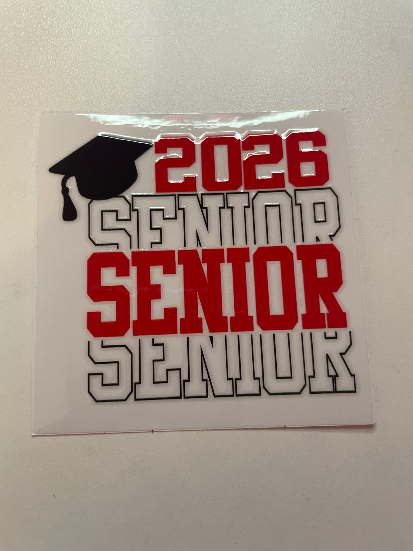 Red Senior 2026 Cap Mini Wrap