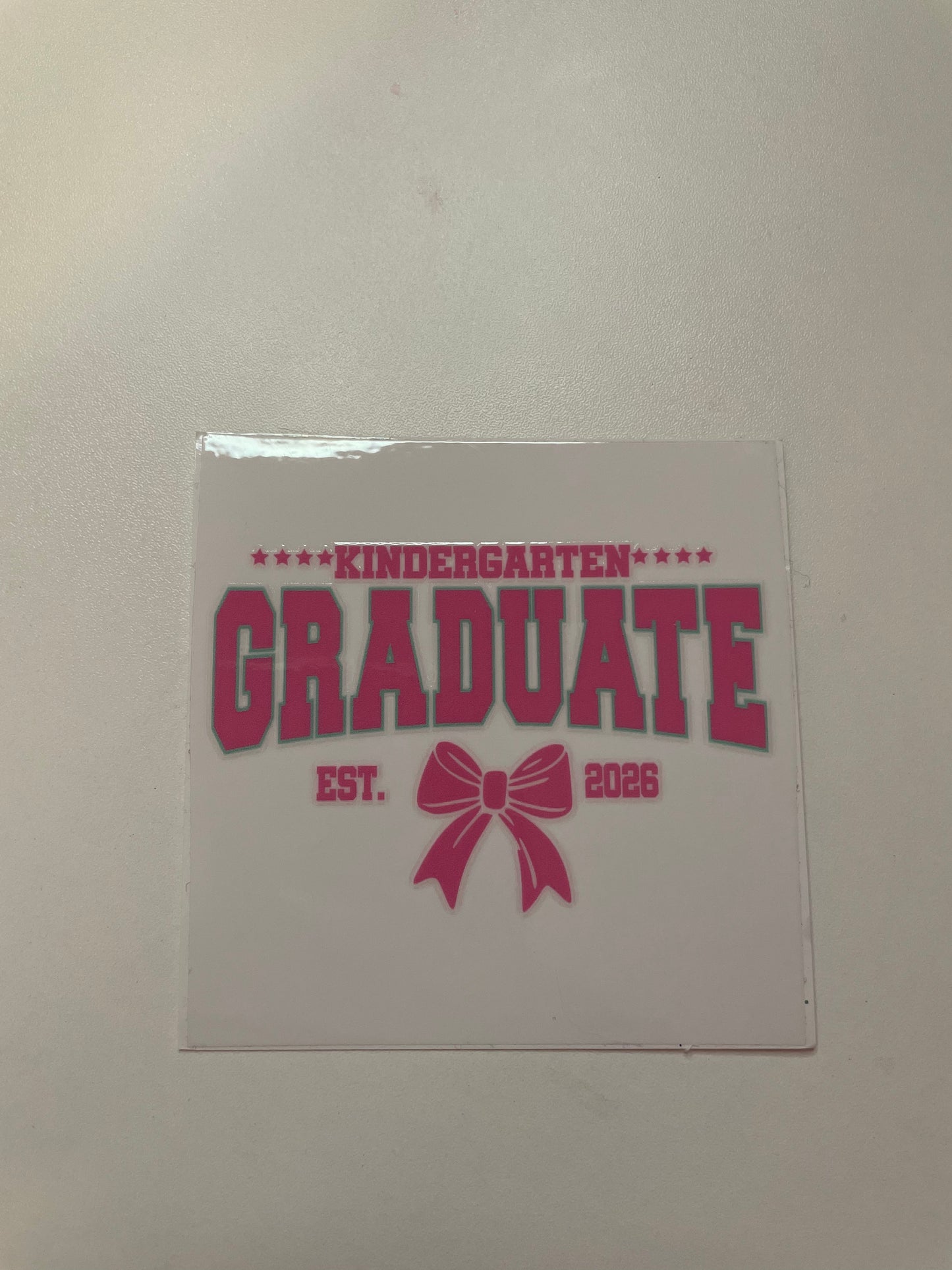 Pink Kindergarten Graduate Mini Wrap