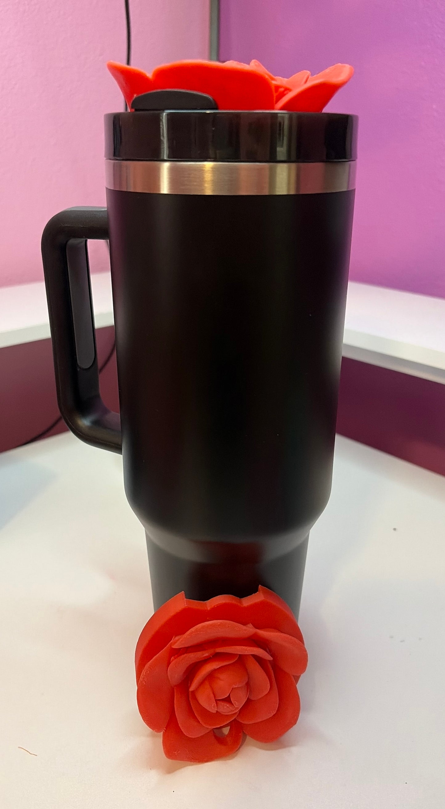 3D Printed 40oz Rose Lid Topper