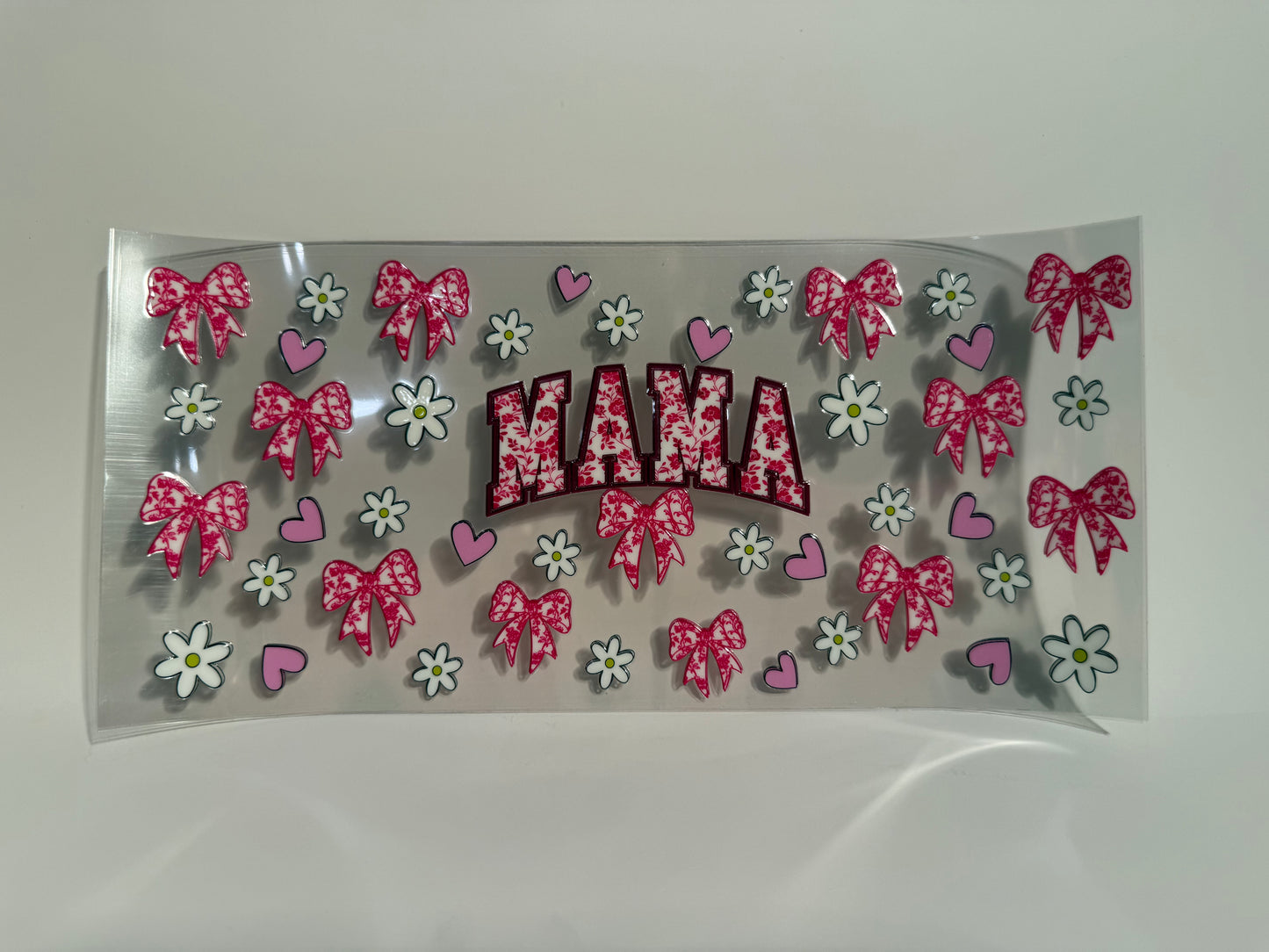 Mama Pink Bow and Hearts Wrap