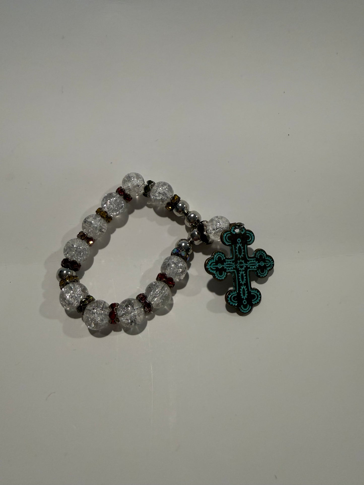 Clear Crystal Pocket Rosary
