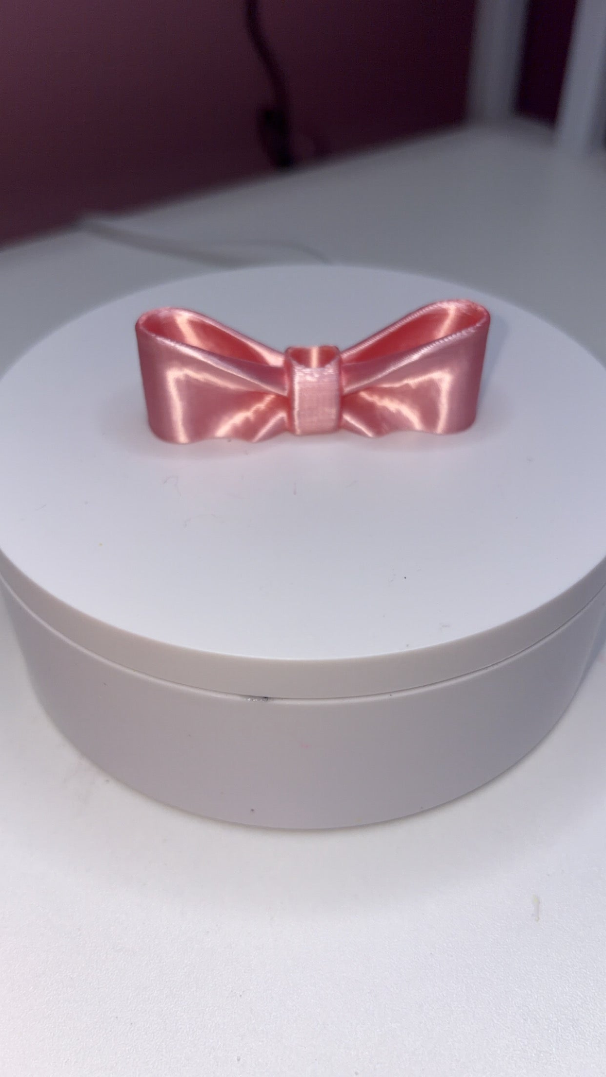 Pink bow straw topper, Large 4
