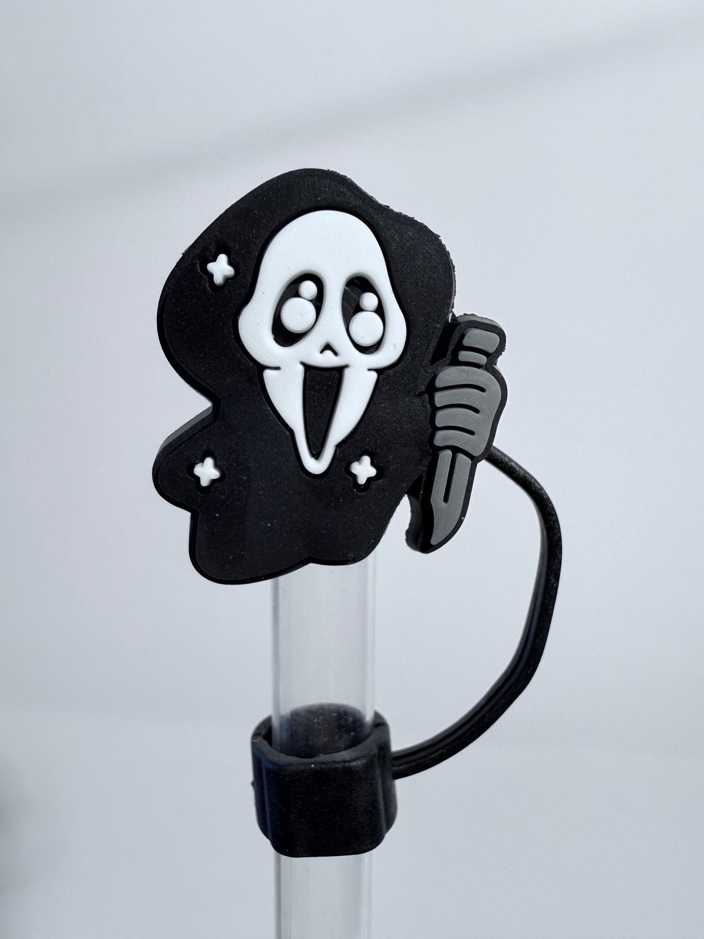 Scream Grey Knife Straw Topper