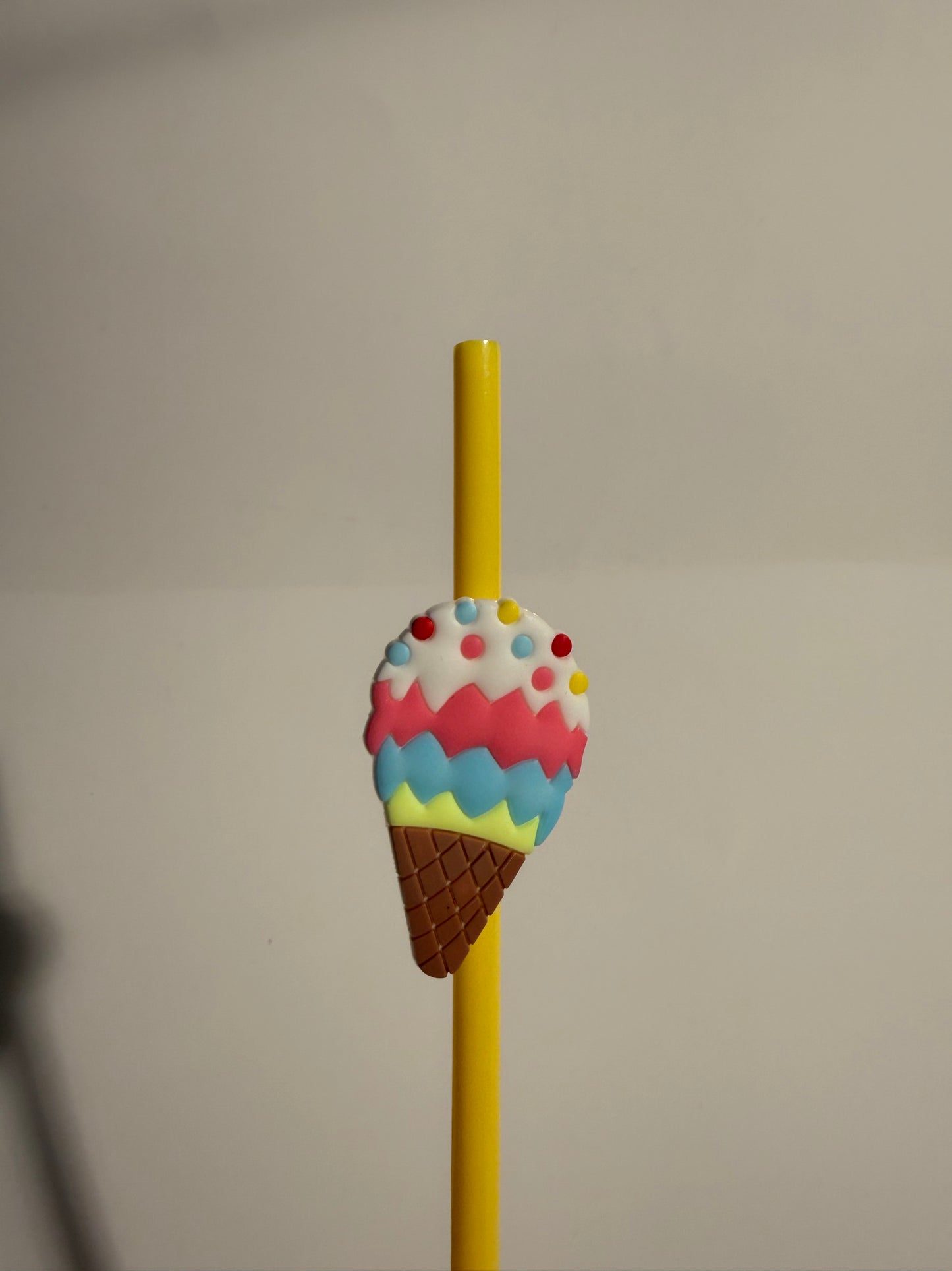 Ice Cream Straw Charm