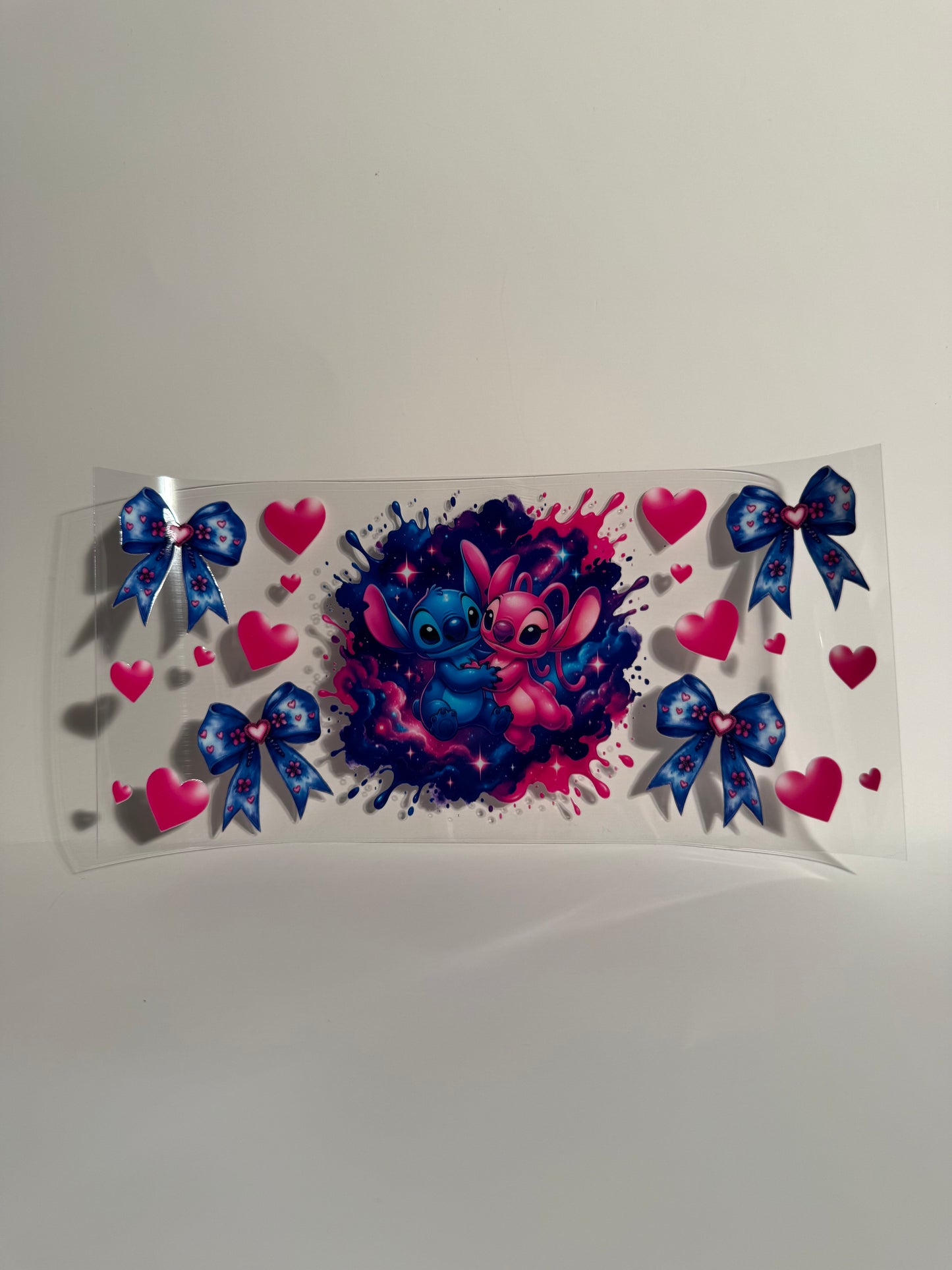 Stitch adn Angel with Blue Bows Wrap