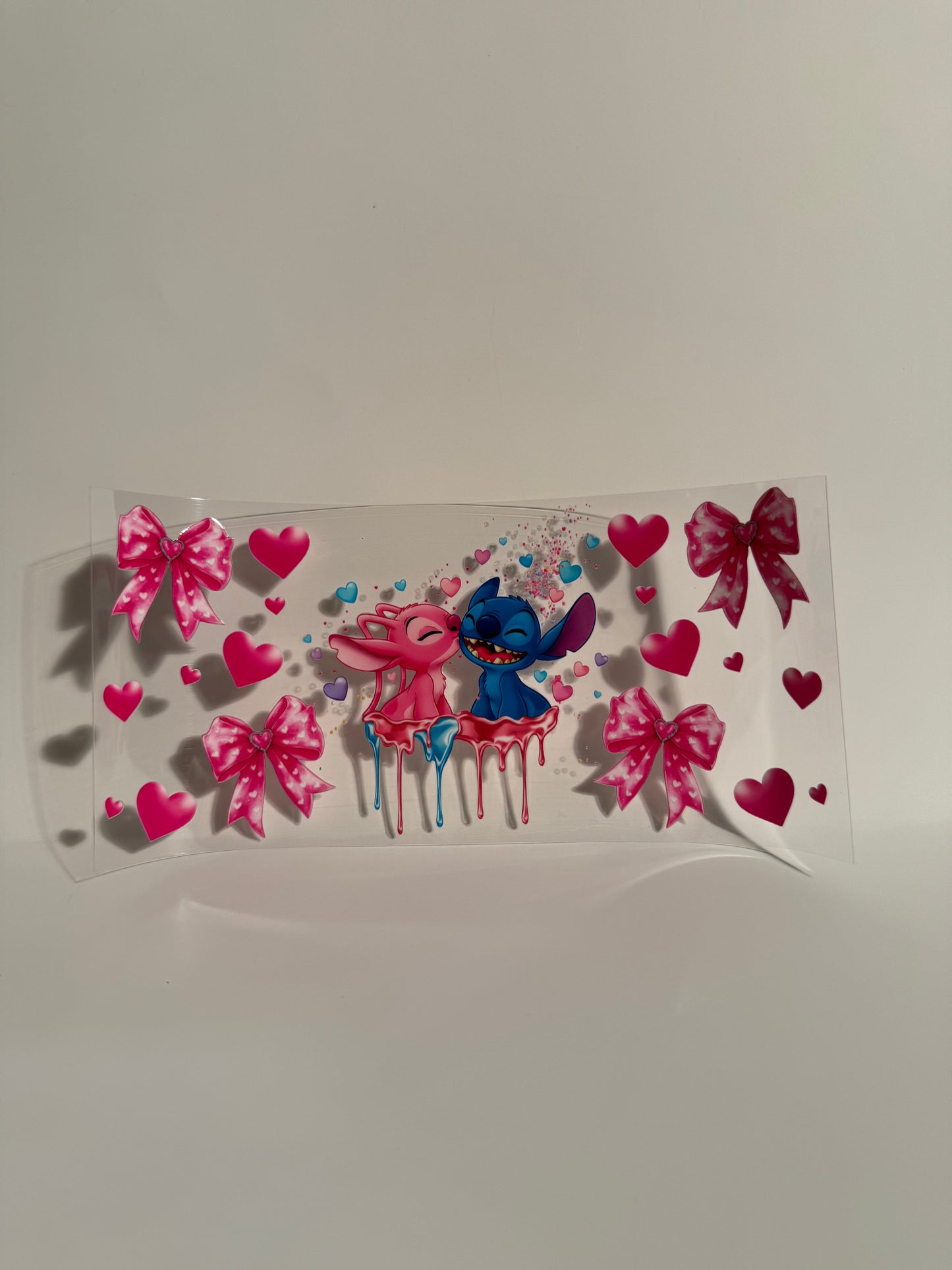 Stitch and Angel with Pink Bows Wrap