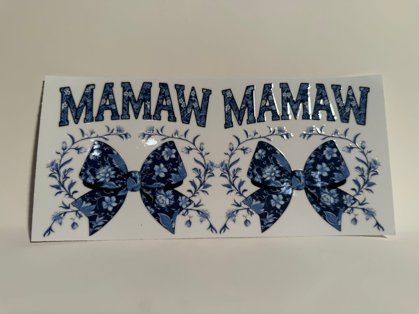 Blue Bow Mamaw Wrap