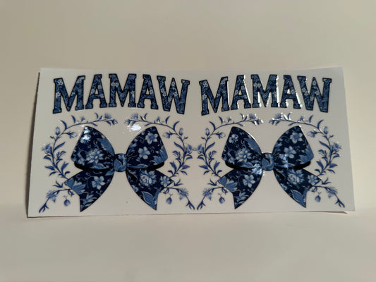 Blue Bow Mamaw Wrap