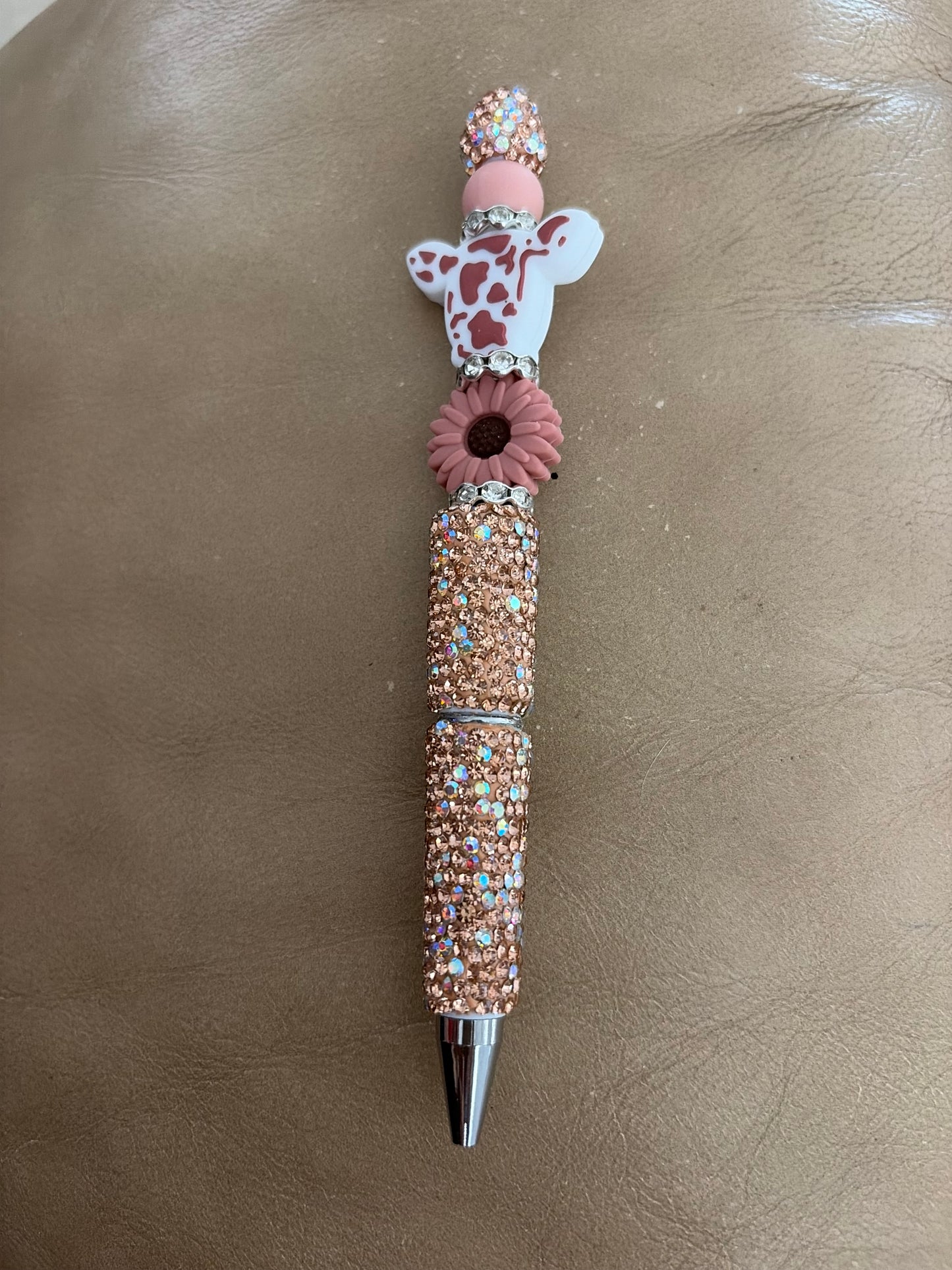 Rose gold rhinestone pen