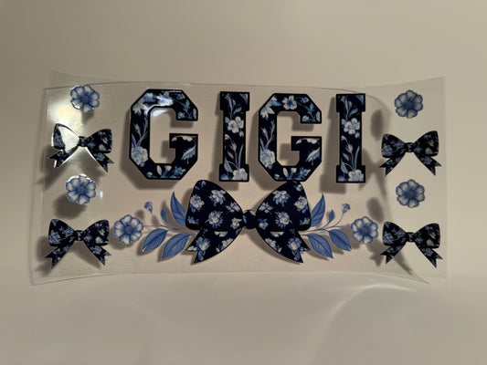 Blue Bow Gigi Wrap
