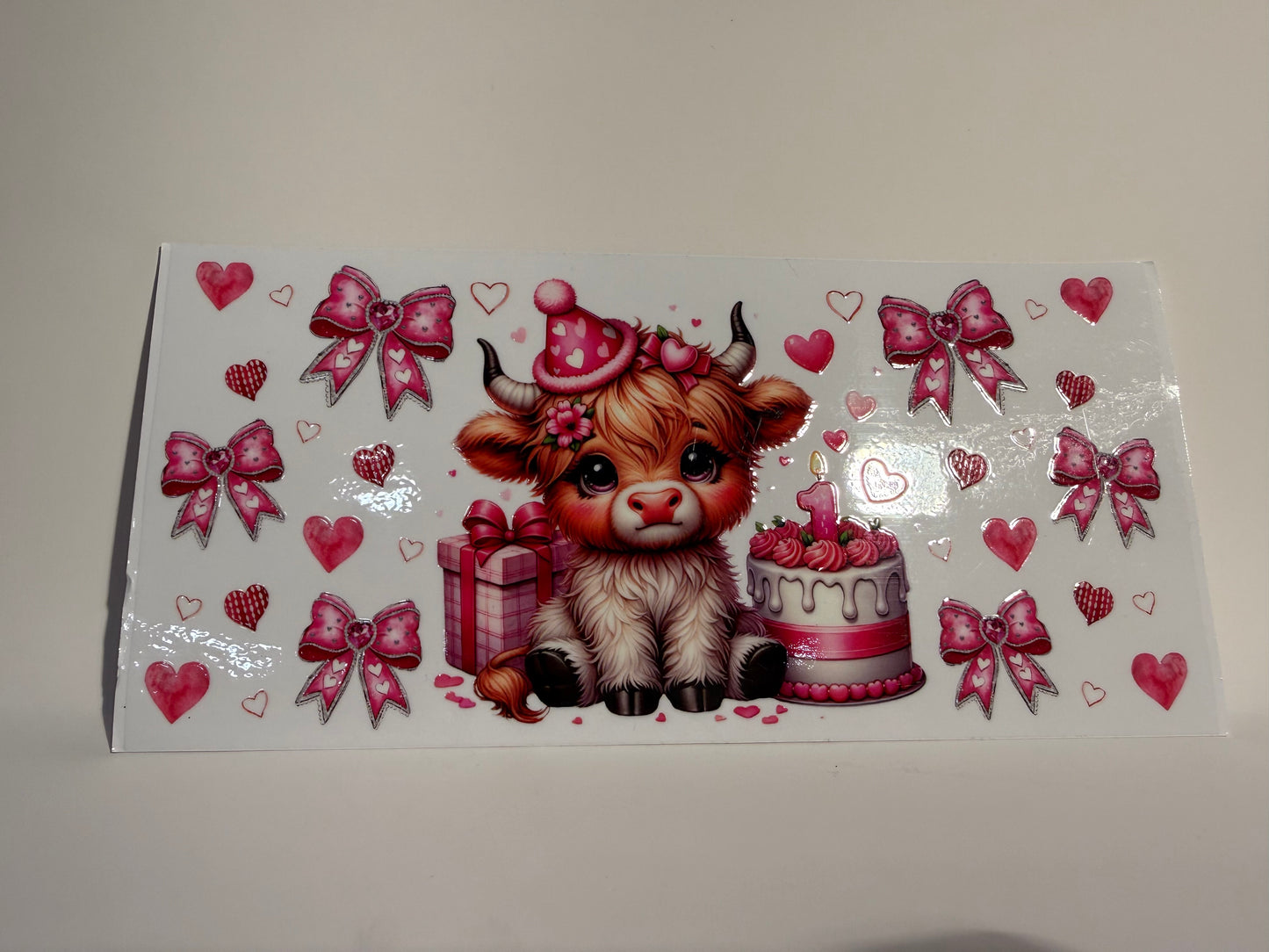 1st Birthday Cake Cow Wrap