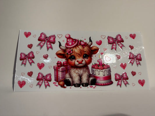 1st Birthday Cake Cow Wrap