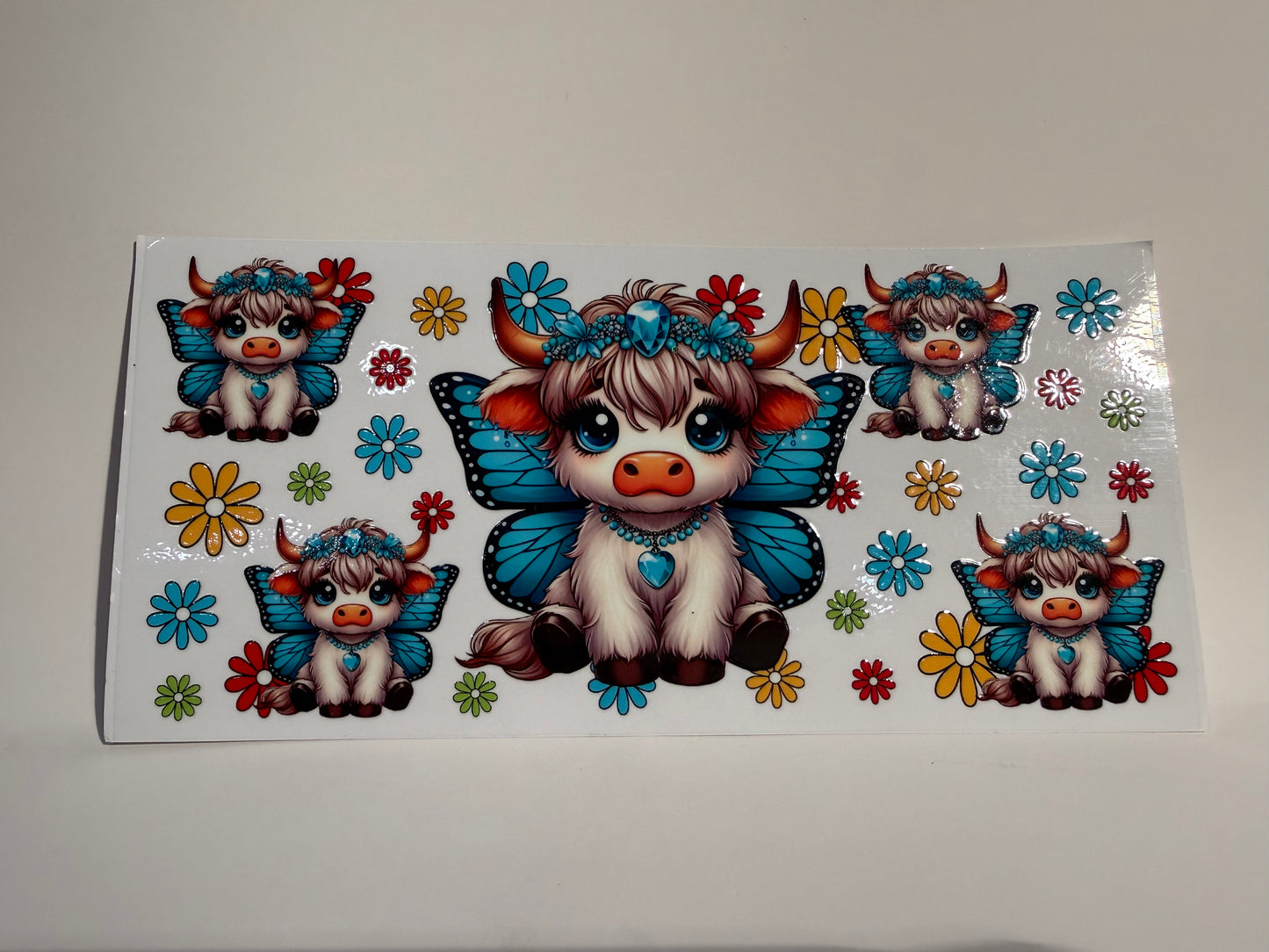 Blue Butterfly Cow Wrap