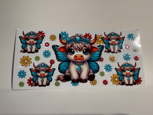 Blue Butterfly Cow Wrap