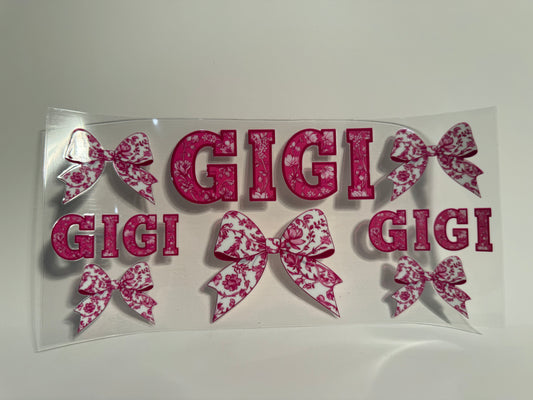 Pink Bow Gigi Wrap