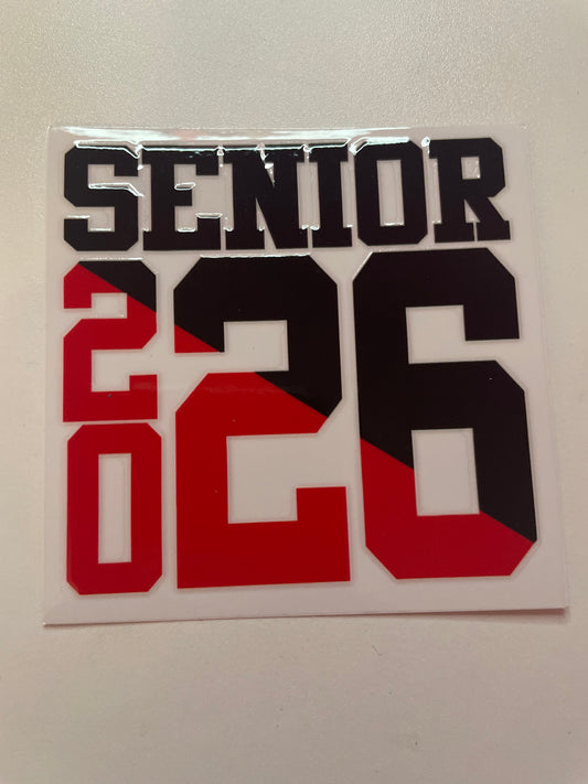 Red and Black Senior 2026 Mini Wrap
