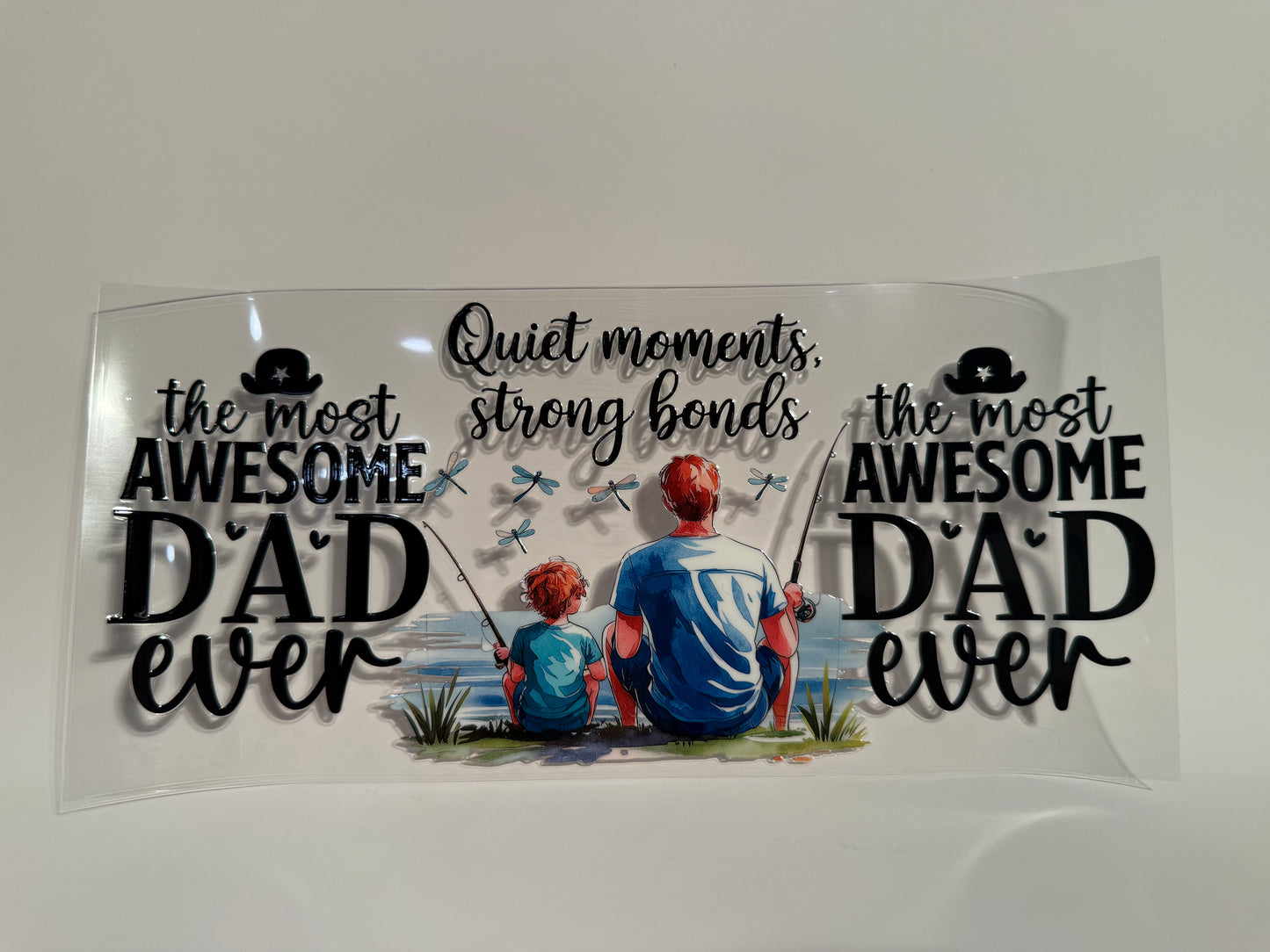 Quiet moment strong bonds Dad Wrap