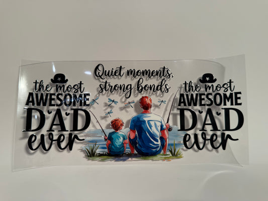 Quiet moment strong bonds Dad Wrap