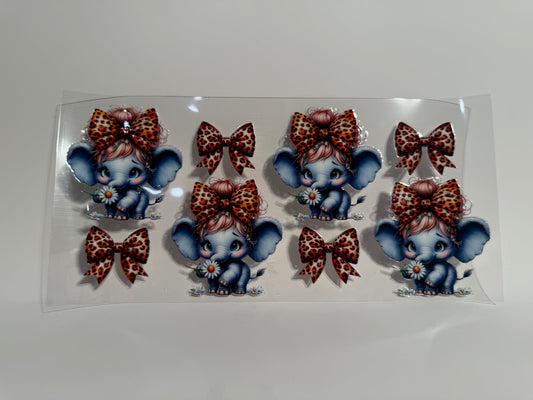 Elephant with Leopard print Bows Wrap