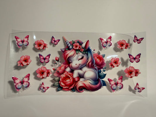 Unicorn with Pink Flowers