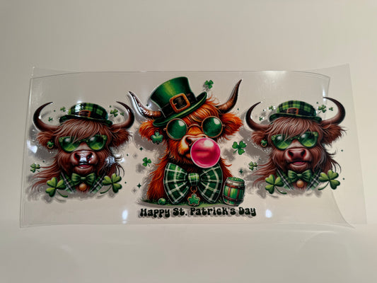Happy St Patrick’s Day Cow Wrap