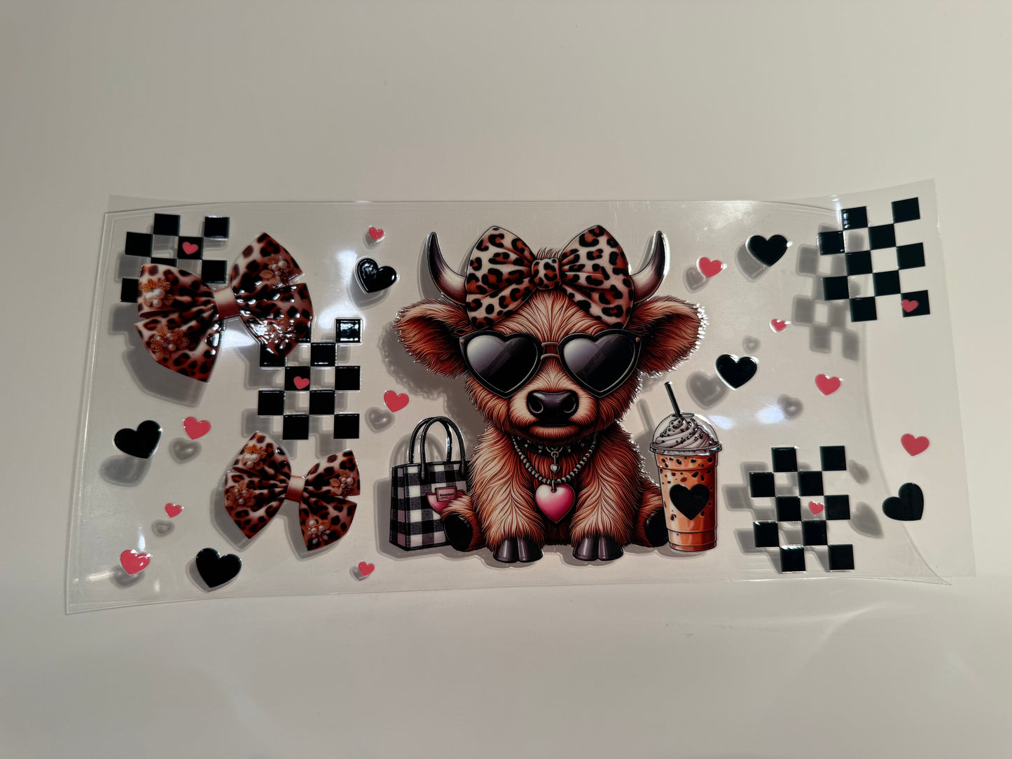 Leopard Print Coffee Cup Cow Wrap