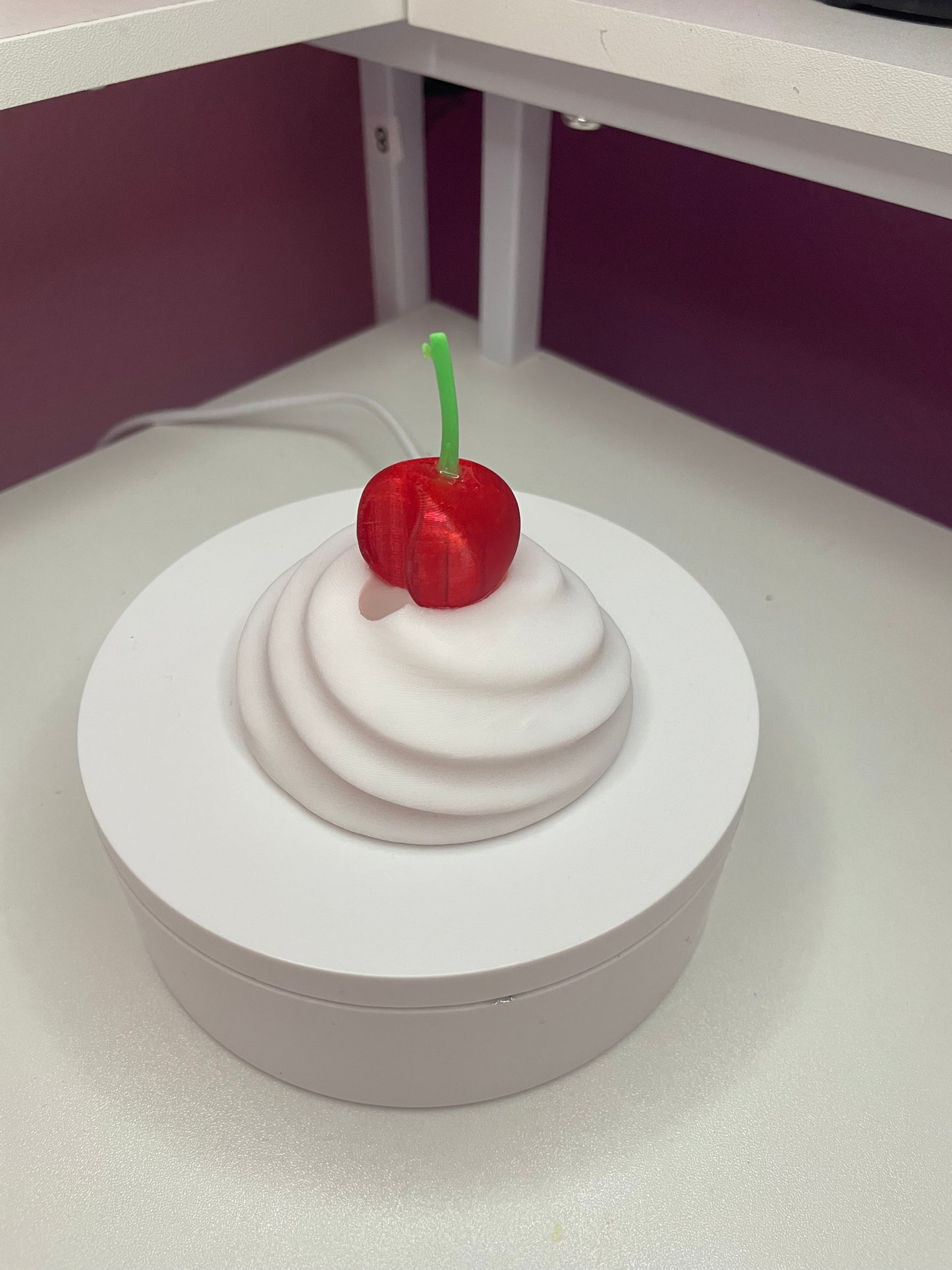 3d printed cool whipped lid with cherry for 16oz/20oz