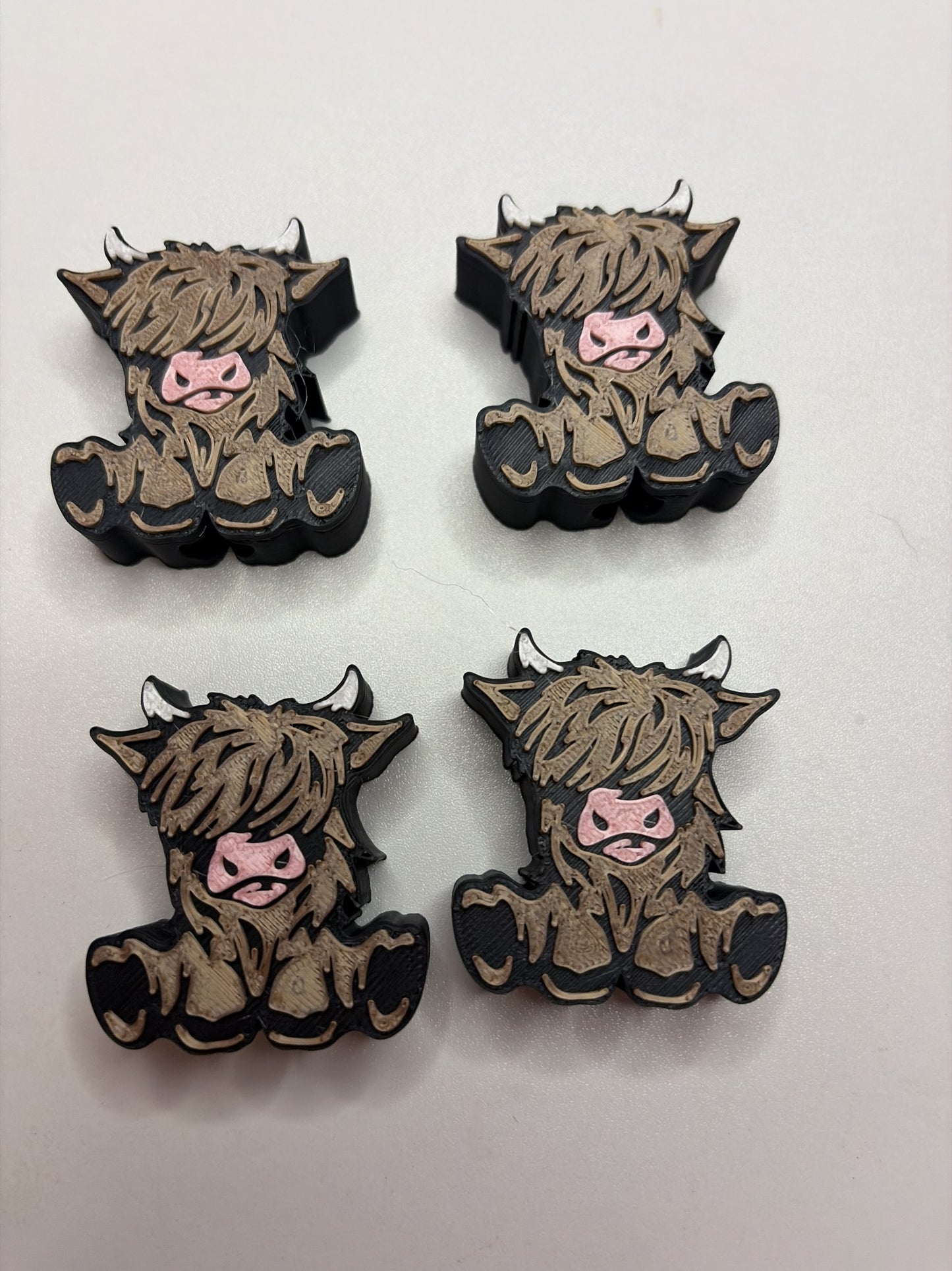 Highland Cow Straw Buddy
