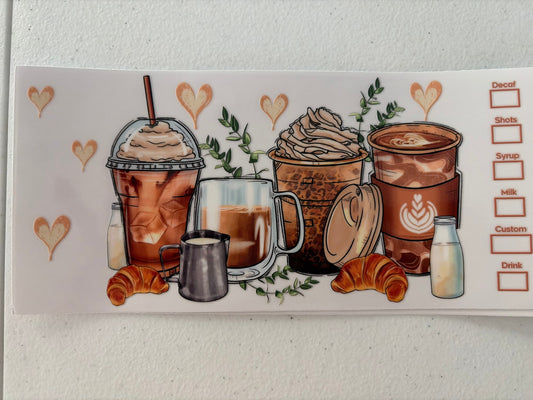 Coffee Latte, Frappe, and Iced Macchiato Wrap
