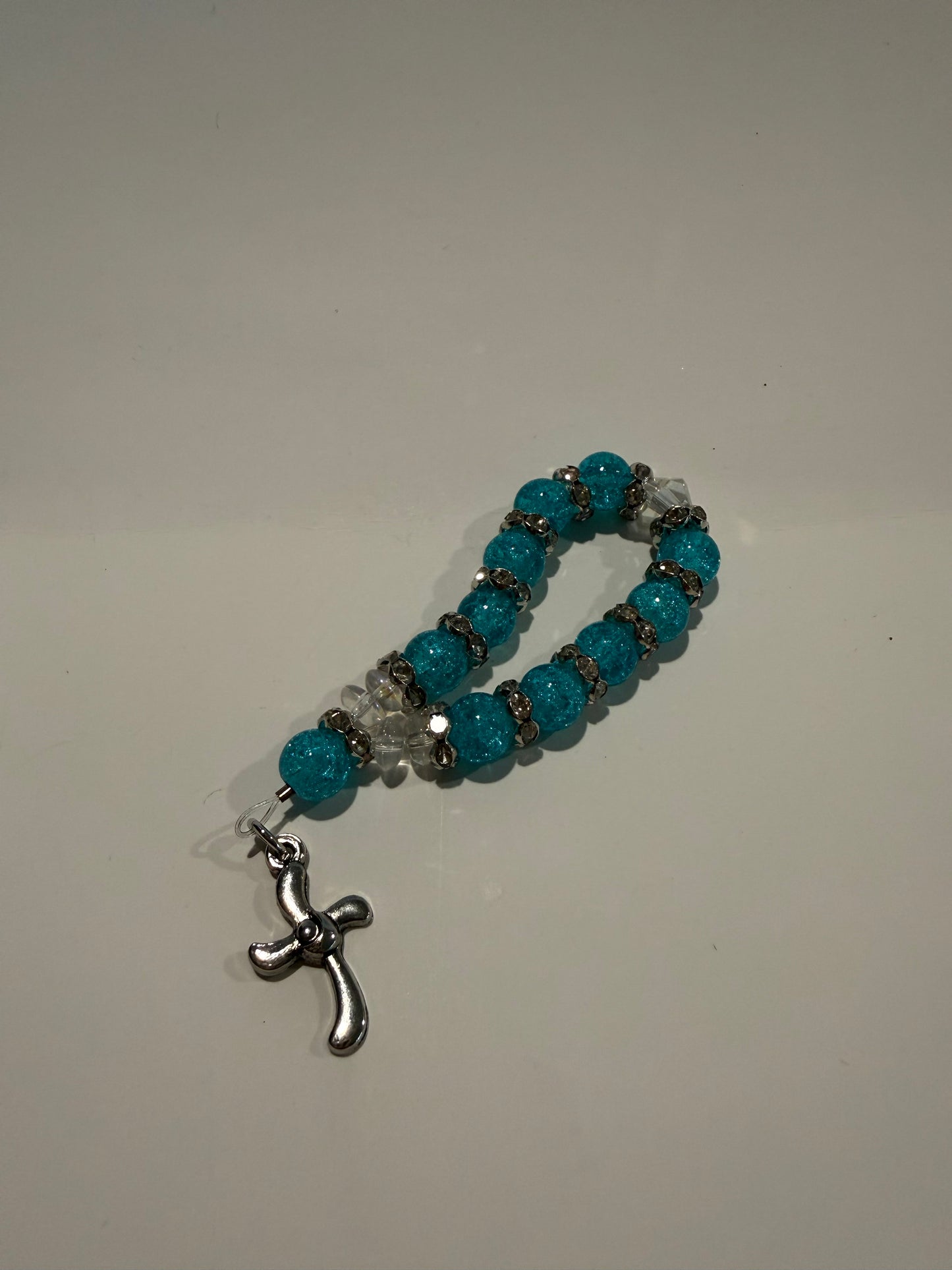 Blue and Clear Pocket Rosary