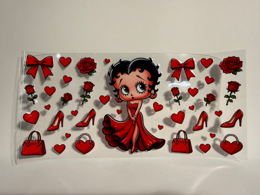 Betty Boop Hearts, Bows, and Shoes Wrap