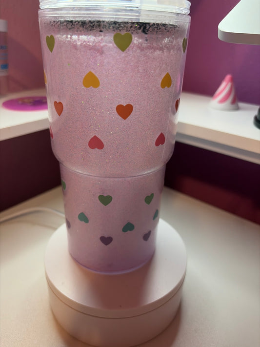 18oz Dry Glitter Pastel Hearts
