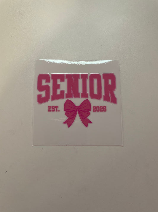 Pink Senior Bow Mini Wrap