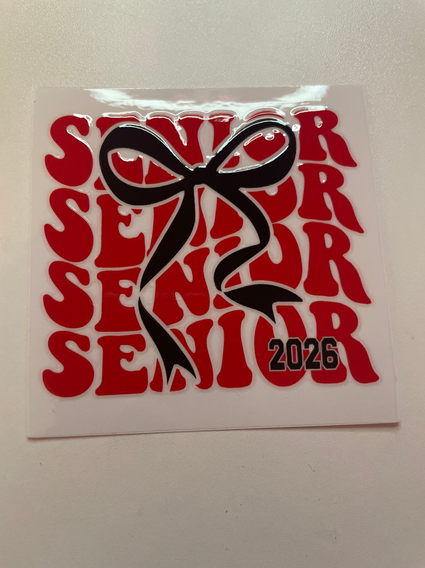 Red Senior Bow Mini Wrap