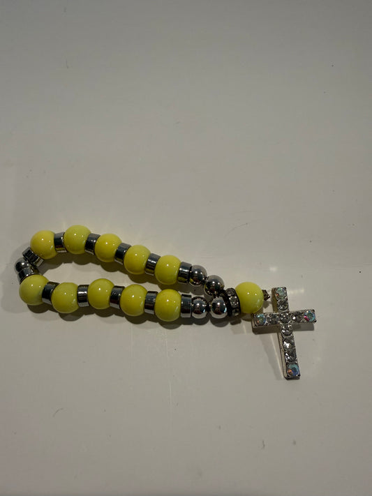 Yellow Pocket Rosary