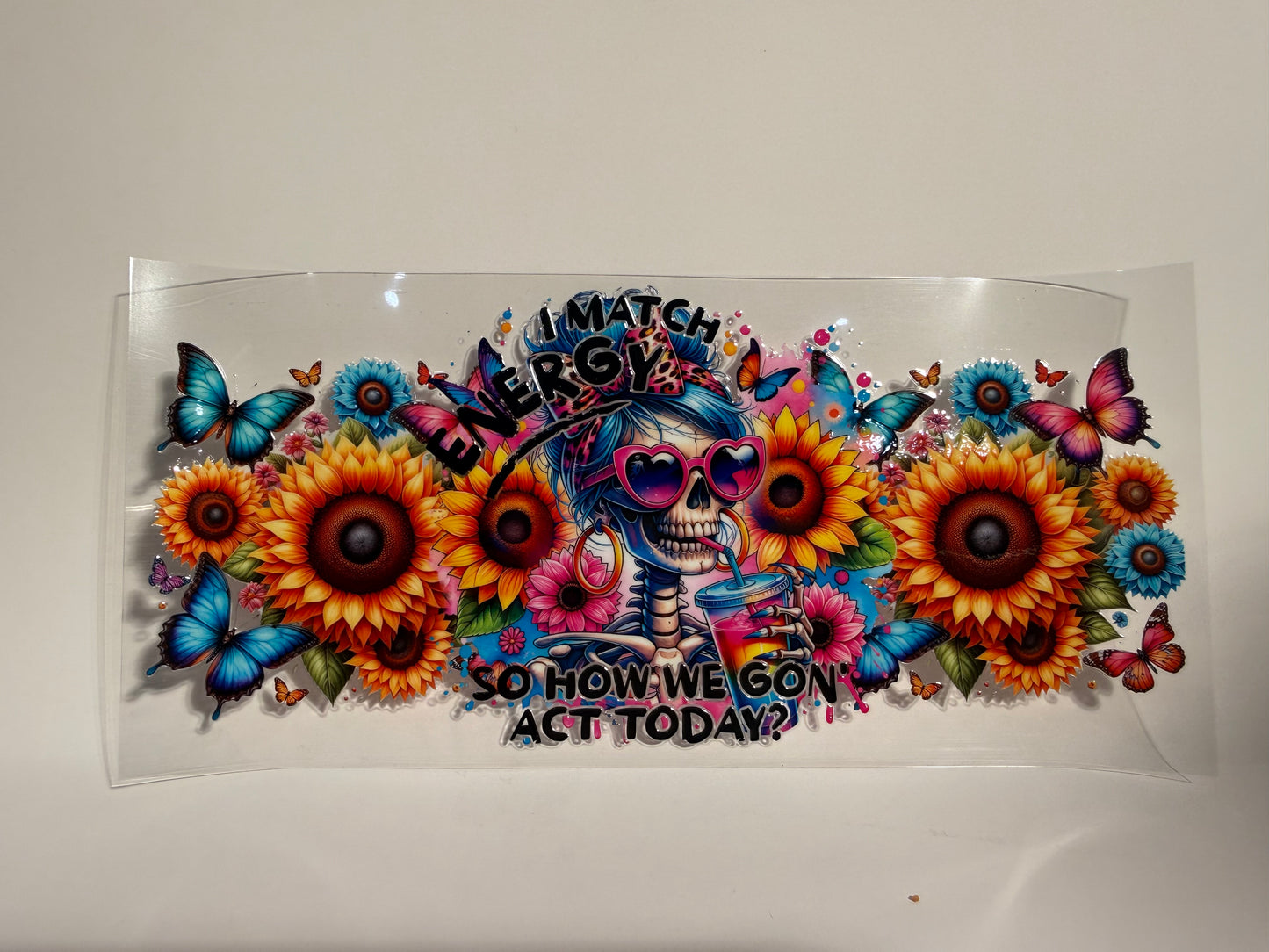 I Match Energy Skull and Sunflowers Wrap