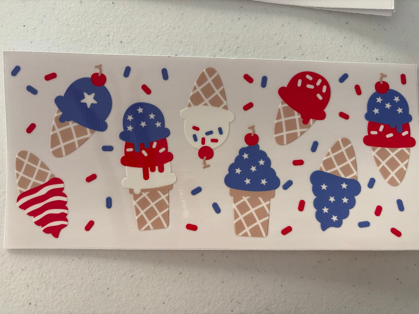 Red, White, and Blue Ice Cream Wrap