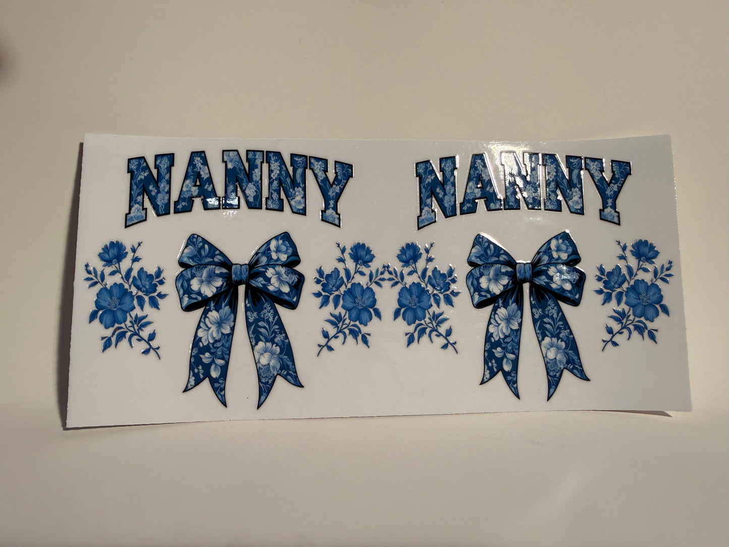 Blue Bow Nanny Wrap