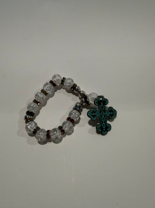 Clear Crystal Pocket Rosary