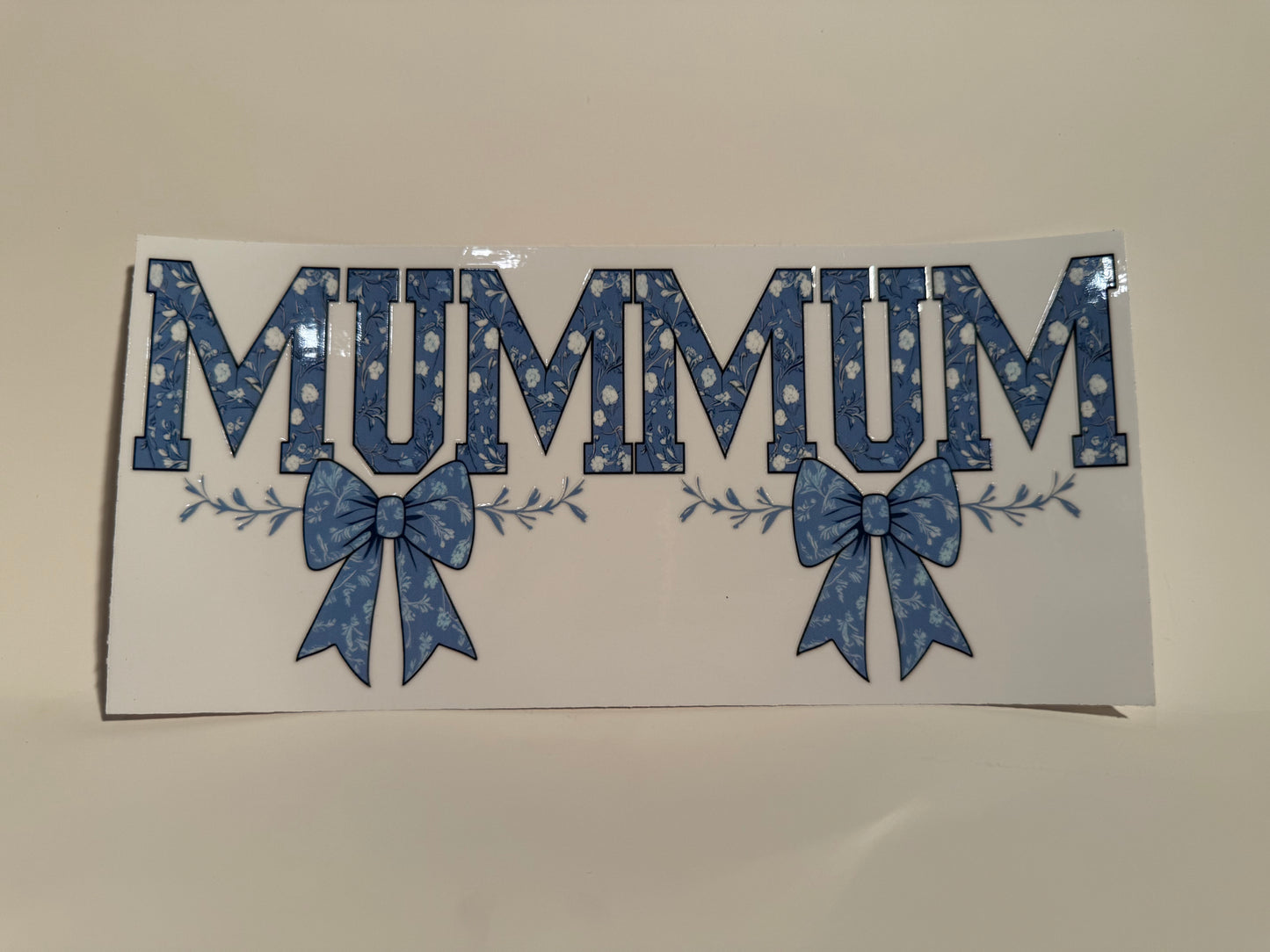 Mum Blue Bow Wrap