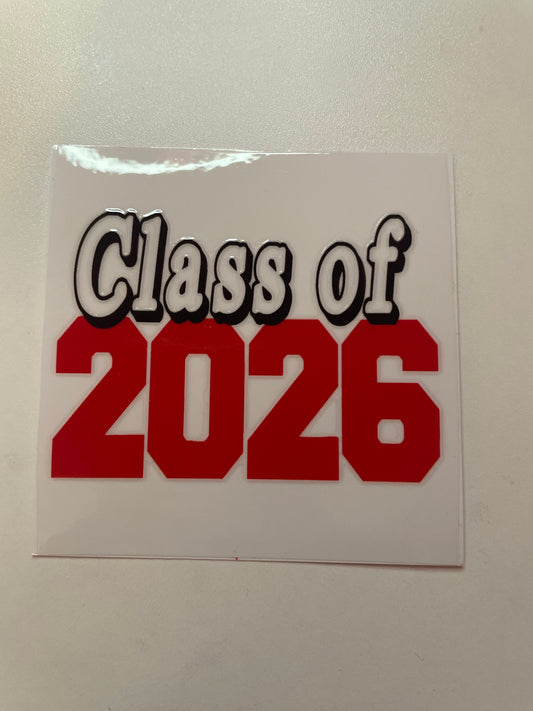 Red and Black Class of 2026 Mini Wrap