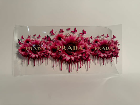 Prada and Pink Flowers Wrap