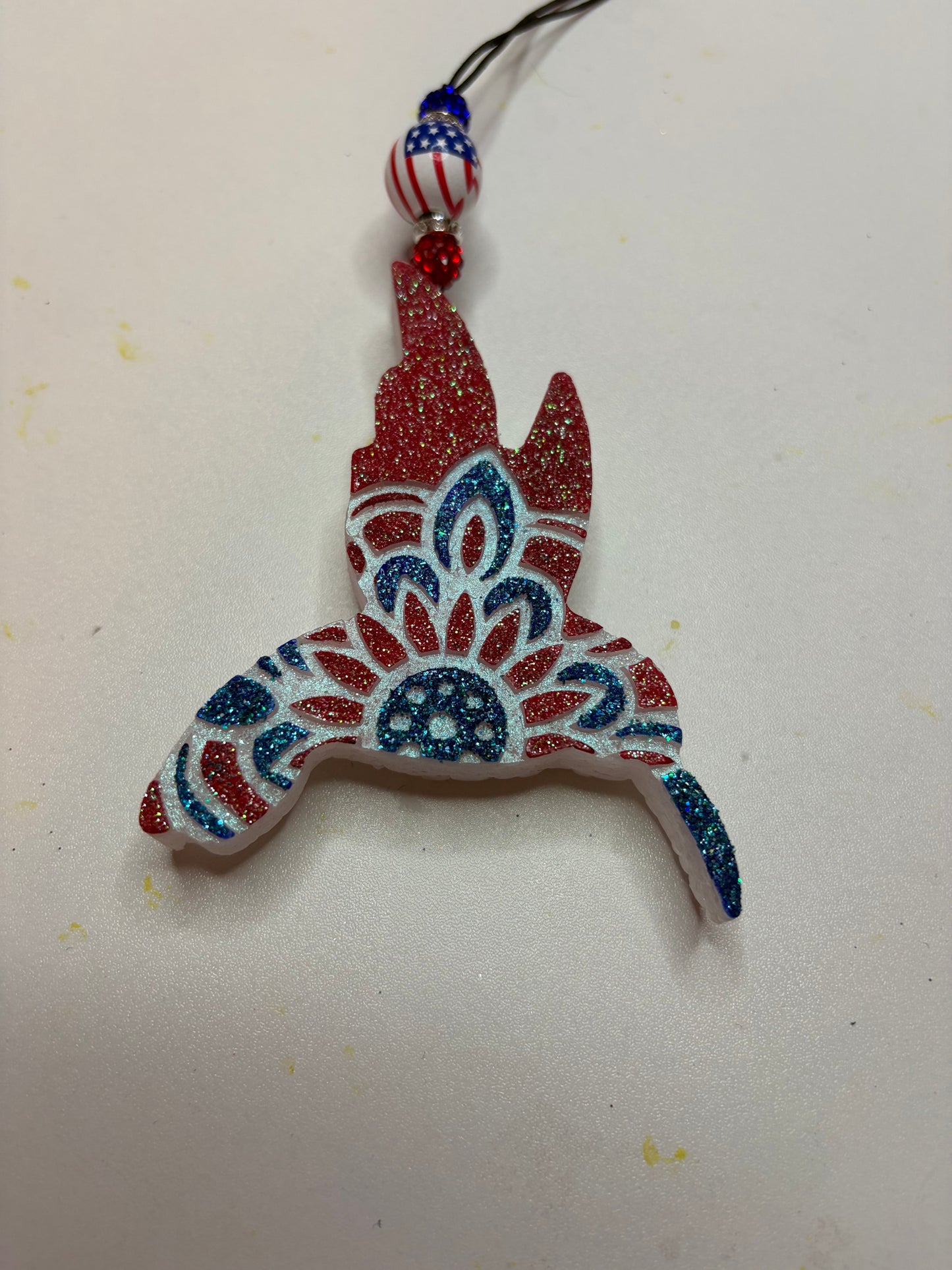 Humming Bird Patriotic Car Freshie