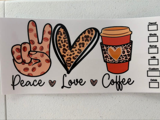 Peace, Love Coffee, Wrap