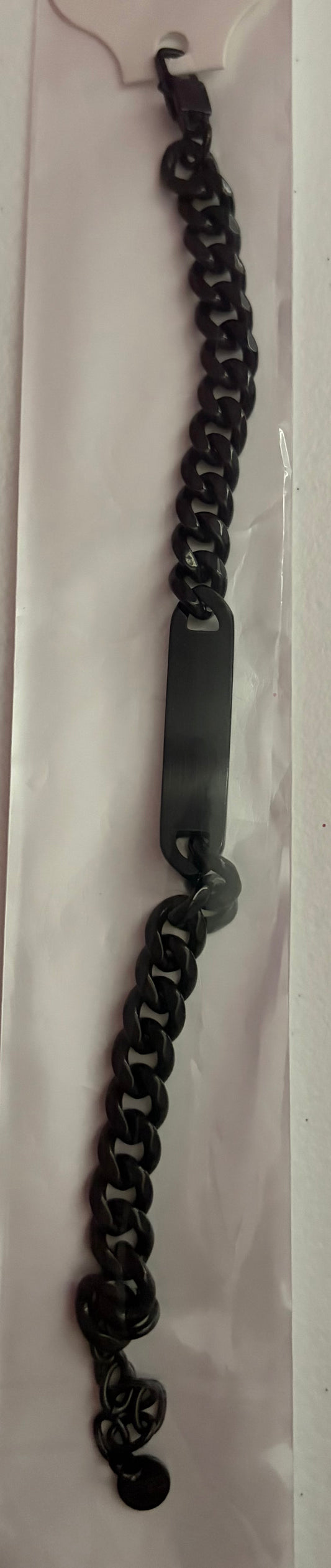 Men’s black stainless steel bracelet