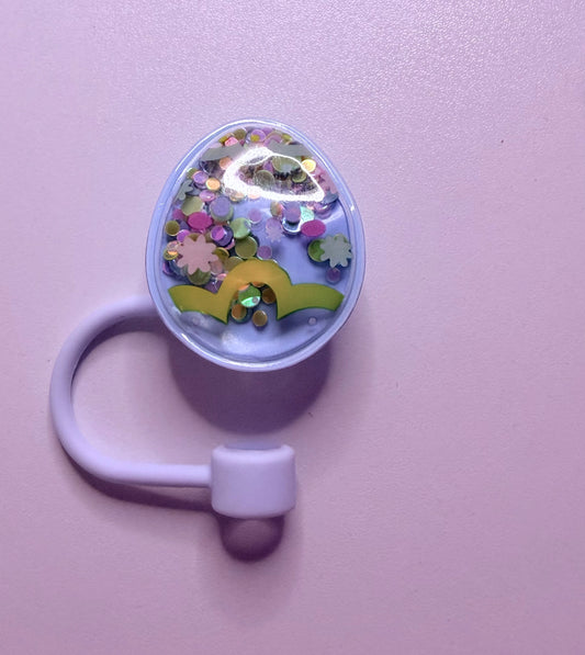 Blue egg straw topper