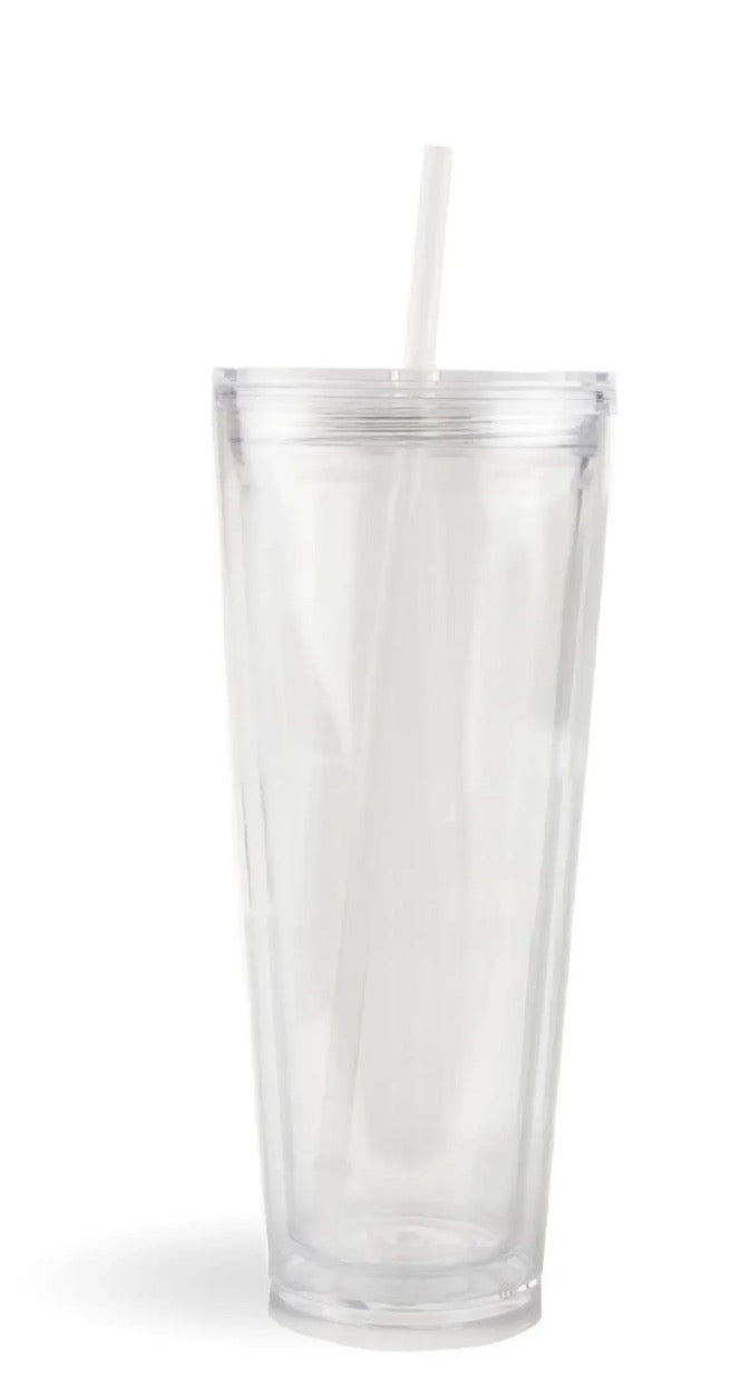 24 oz acrylic snow globe tumbler